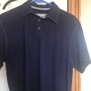 Blue polo collared shirt